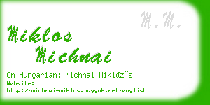 miklos michnai business card